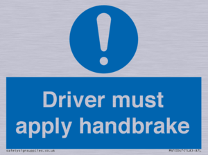 Driver must apply handbrake